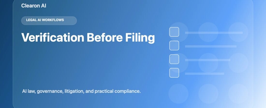AI-Assisted Legal Filing Verification Checklist