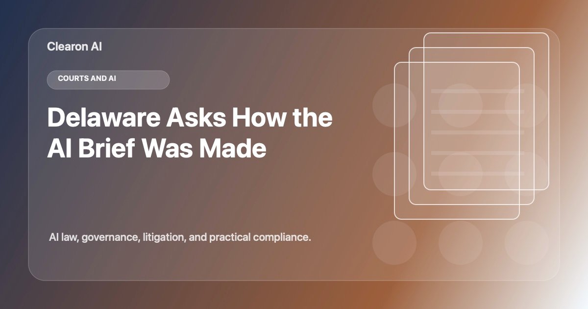 Delaware Chancery Orders Lawyer and Firm to Explain GenAI Briefing Failures