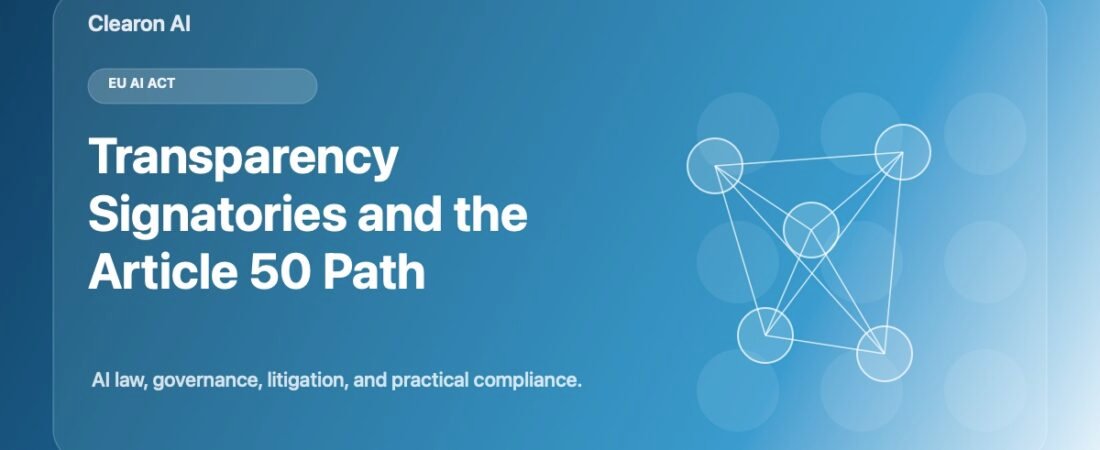 The EU AI Transparency Code Now Has Signatories. That Makes Article 50 Harder To Ignore.